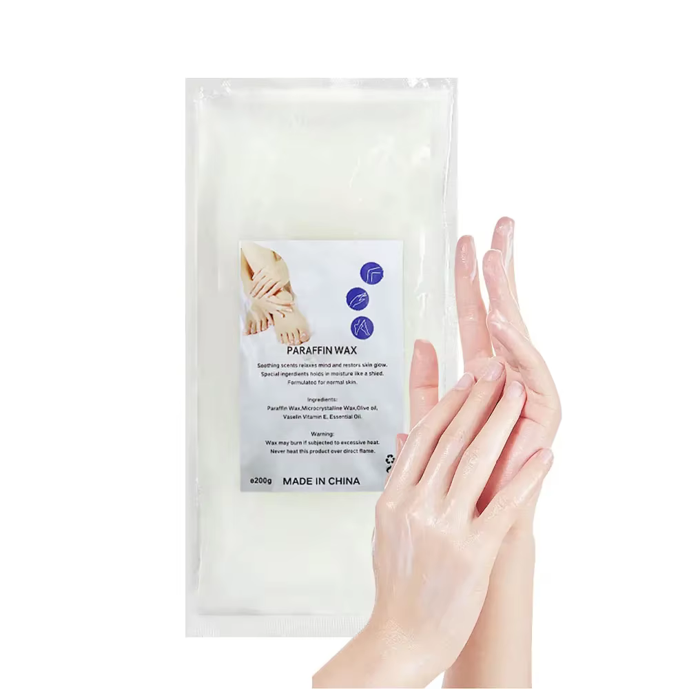 Blocs de cire de paraffine parfumés à la lavande et non parfumés, pour le soin des mains et des pied