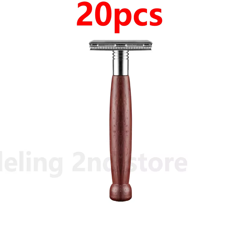 Rasoir de sécurité en bois pour hommes, style classique, lame à remplacement rapide, rasage sûr de l