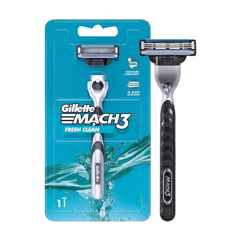 Rasoir Gillette Mach3, ensemble de rasoirs pour hommes, lame à trois couches, lames de rasoir Mach 3