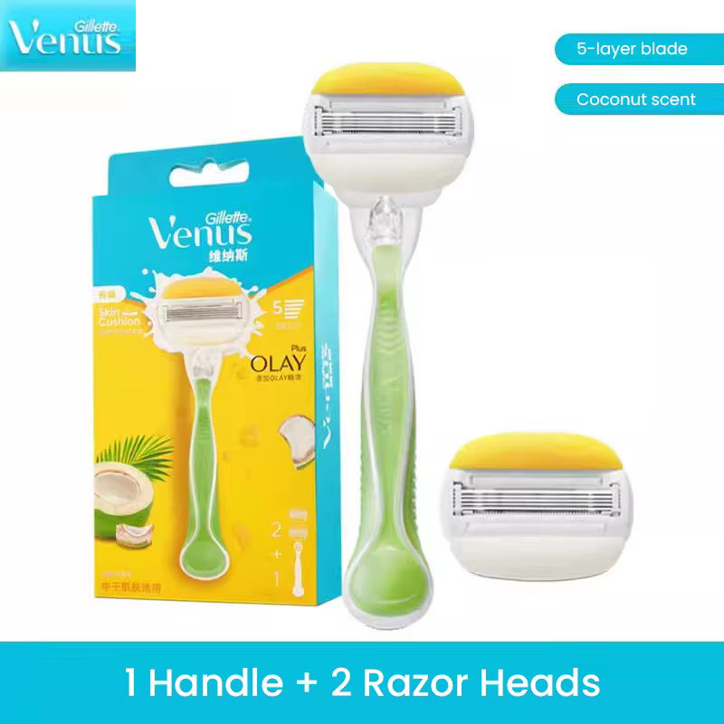 Gillette-Rasoir Venus pour femme, lame à 5 couches, parfum AMP sphérique avec coussin d'air pour les