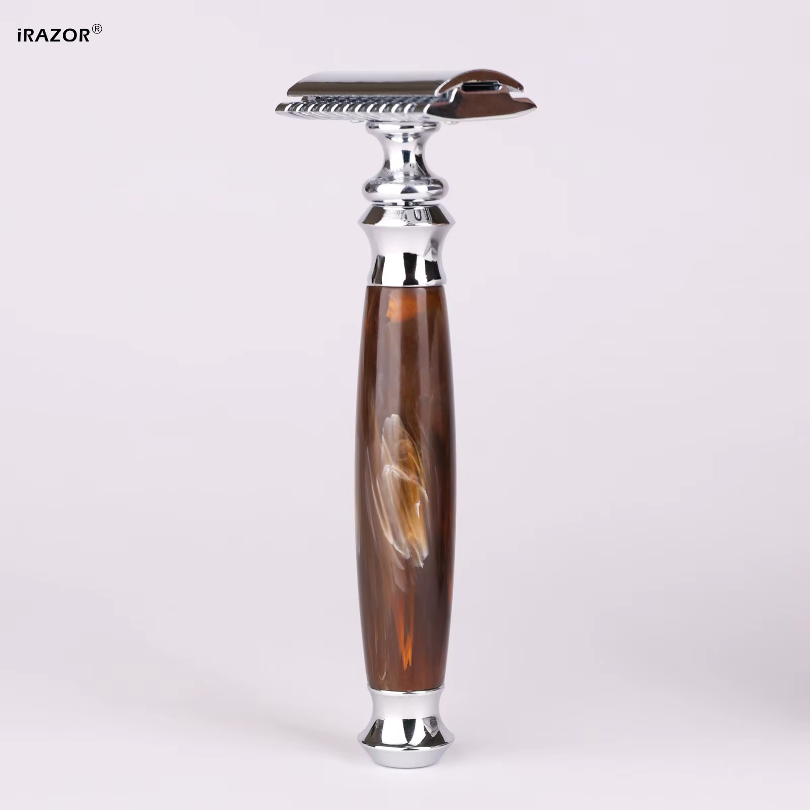 IRAZOR – rasoir de sécurité classique à Double tranchant pour hommes, avec 10 lames Premium et manch