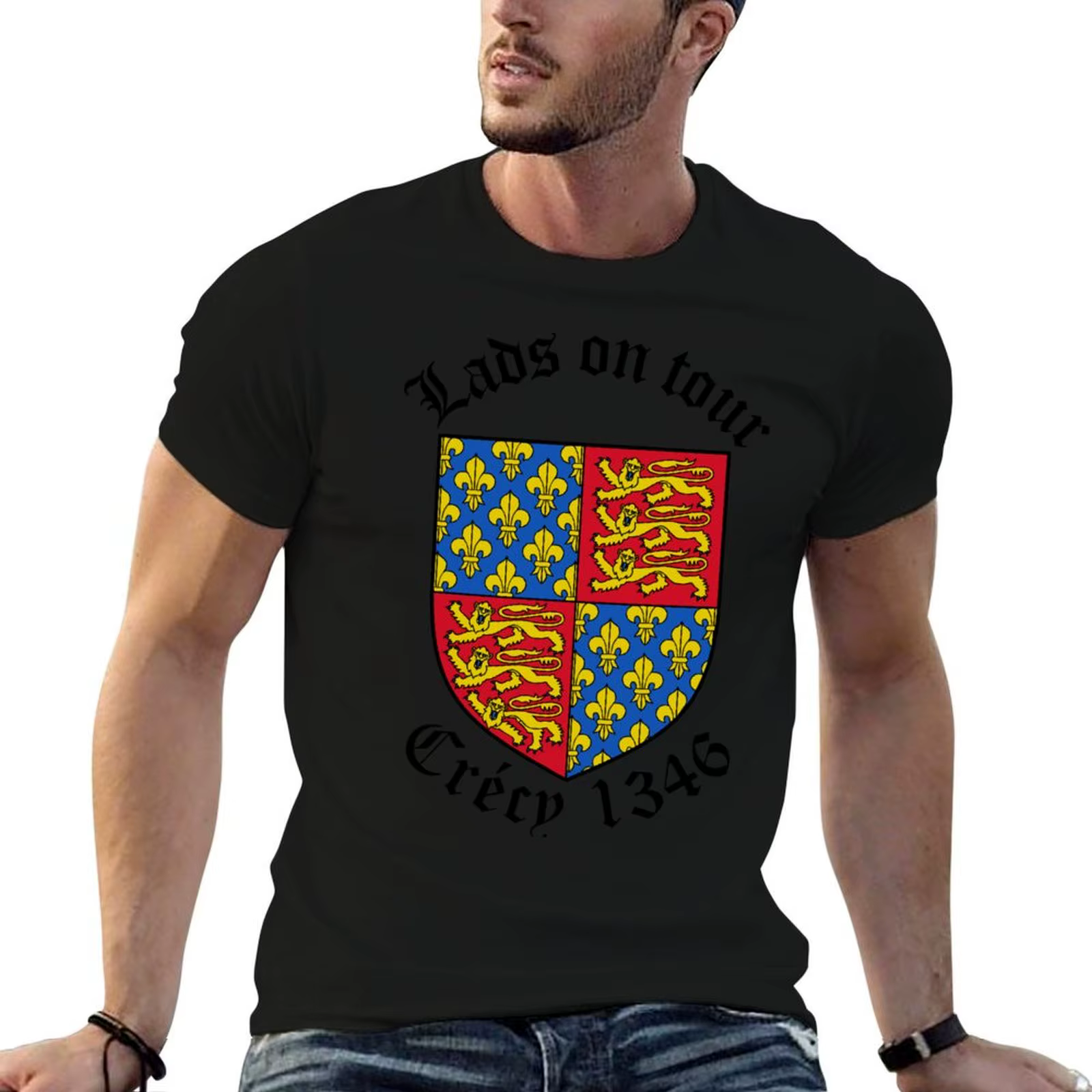 Crecy 1346 Lads On Tour T-Shirt T-shirt à col rond grande taille
