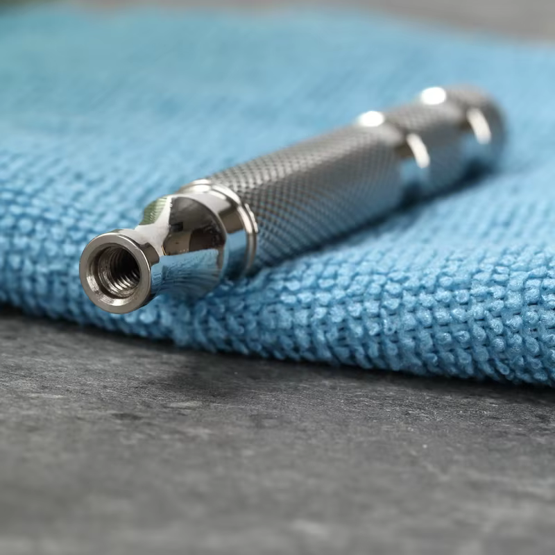 YAQI-Poignée de rasoir de sécurité pour homme, acier inoxydable 303 poli