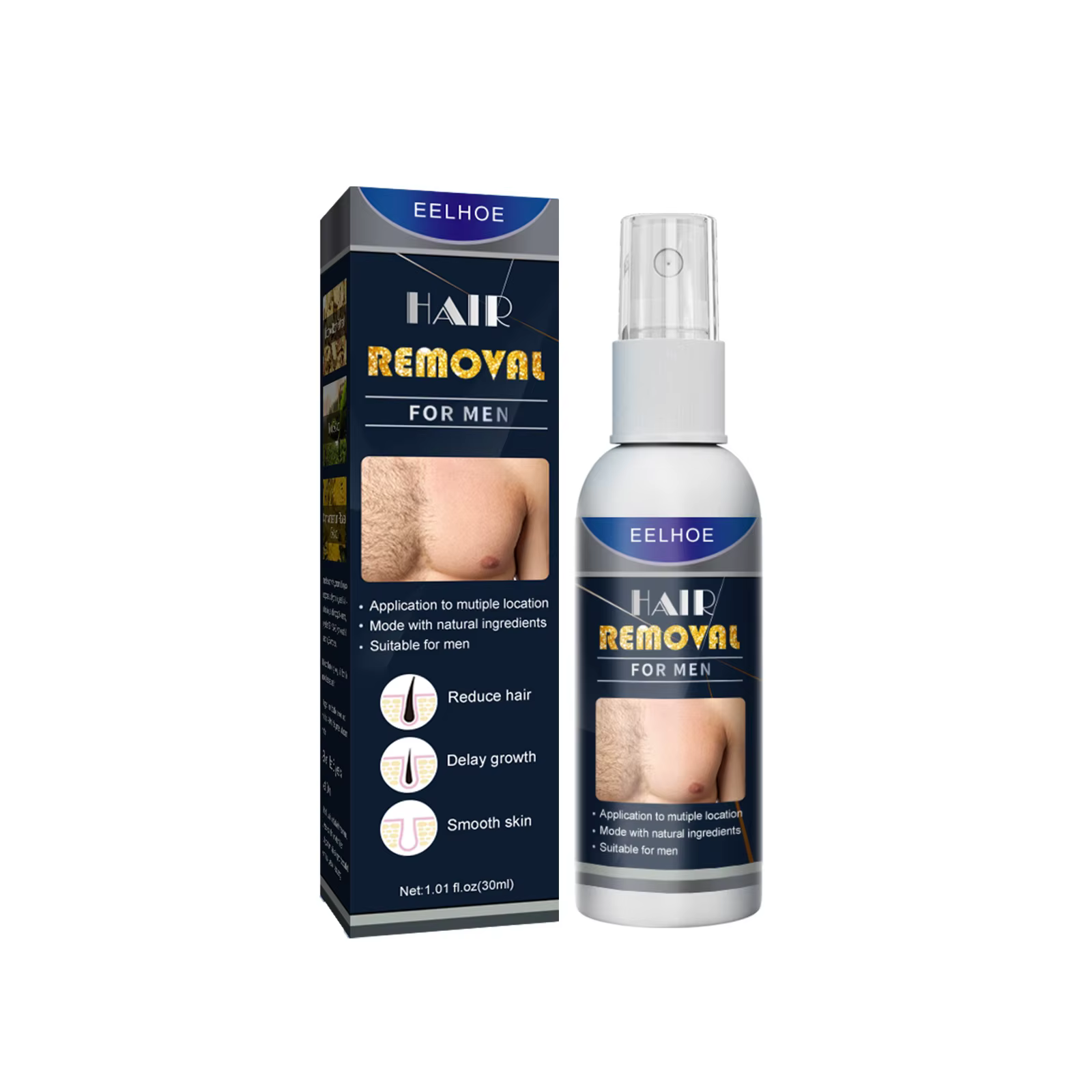 Spray d'épilation injuste pour hommes et femmes, crème dépilatoire, épilateur en continu, super natu