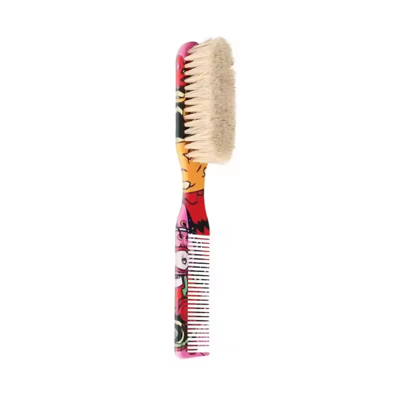 Brosse à barbe de barbier pour hommes, Massage et brillance en poils de crin de cheval, plumeau 2 en