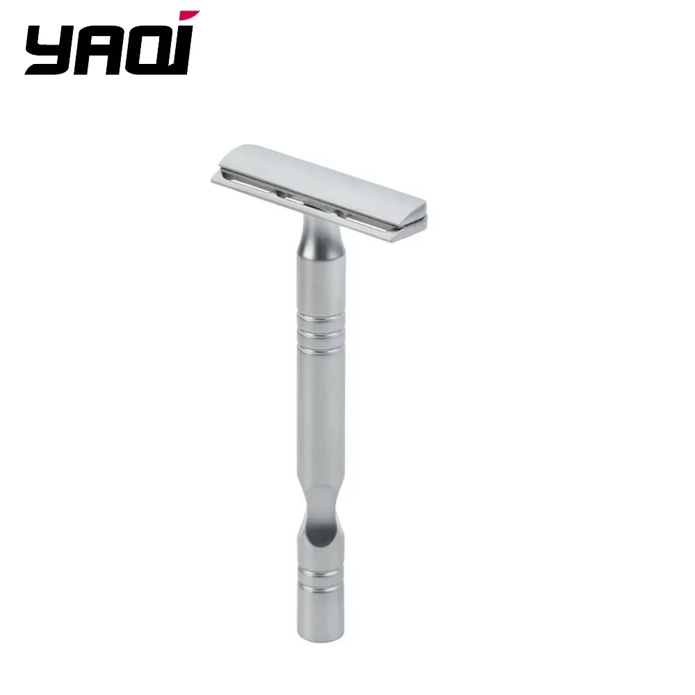 Rasoir YAQI couleur Chrome mat lame AC Excalibur rasoir de sécurité pour hommes à un seul bord objet