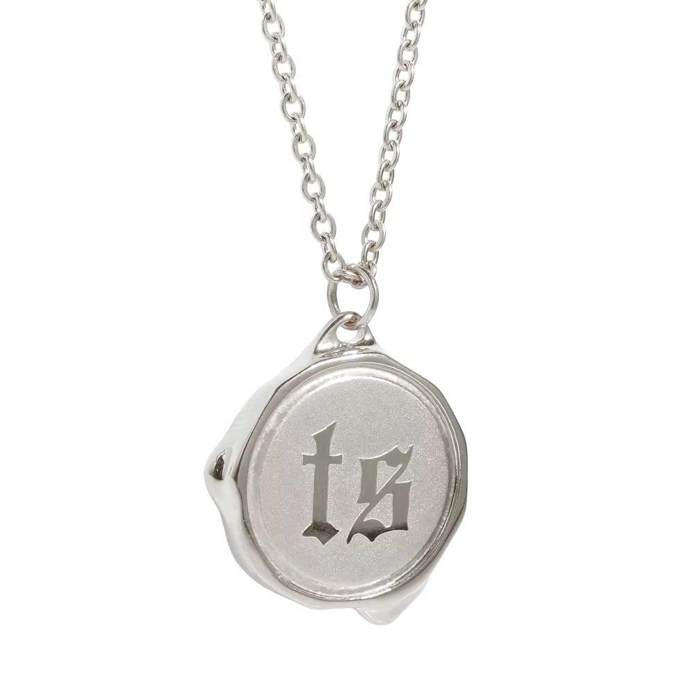 JINHUI – collier avec sceau de cire pour femmes, en acier inoxydable, métal, lettre TS, pendentif In