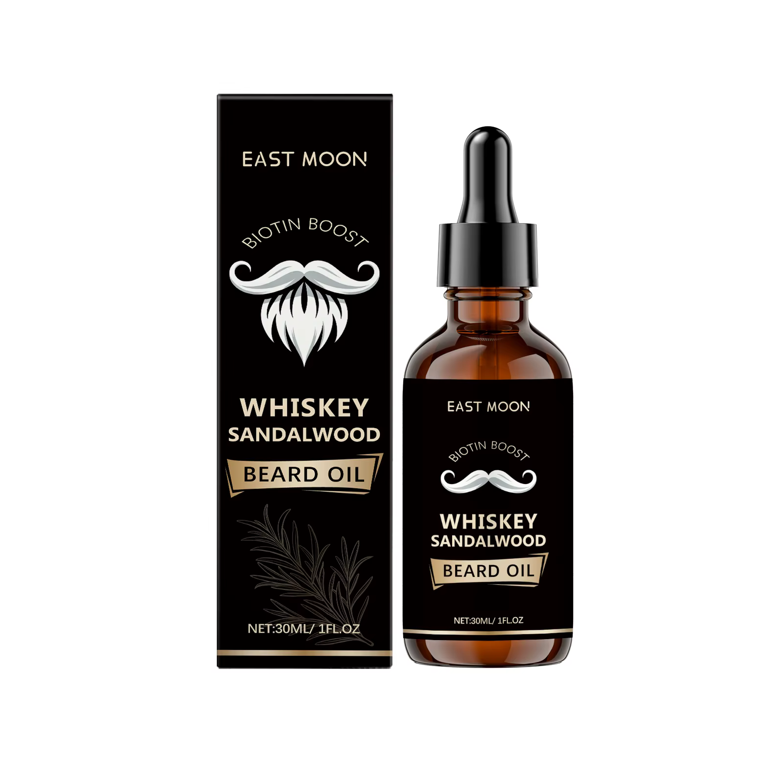 Huile Essentielle de Soin de la Barbe au Romarin pour Hommes – Huile Nourrissante pour une Barbe Épa