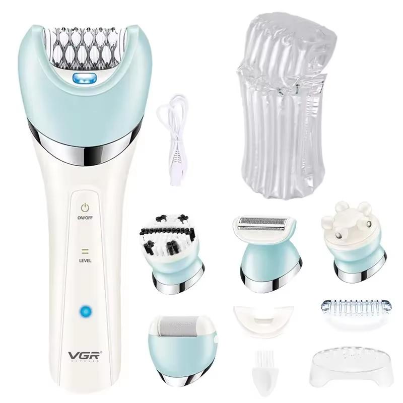 VgazV-703 IPtage étanche 5 en 1 kit de toilettage électrique Lady rasoir épilateur aste pied callosi