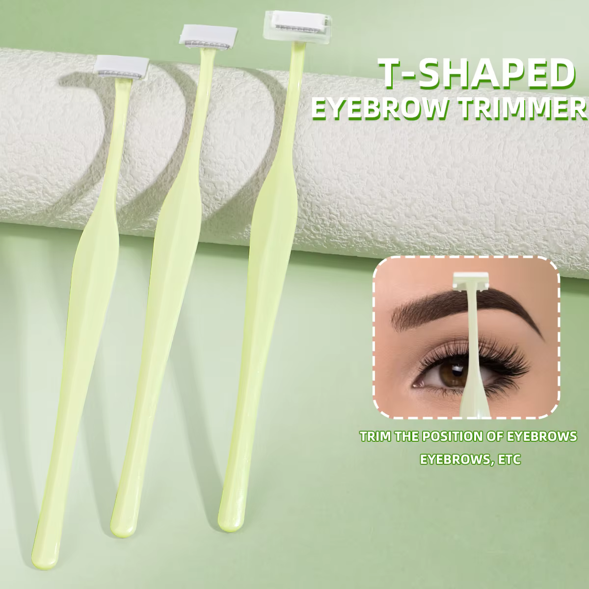 3 ensembles de rasoirs à sourcils, rasoir à sourcils de sécurité en acier inoxydable en forme de T, 