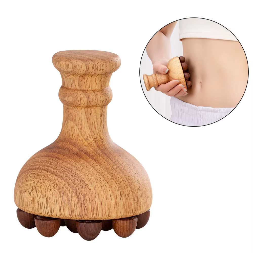 Outils de massage thérapeutique | Masseur en bois en forme de champignon | Masseur de drainage l