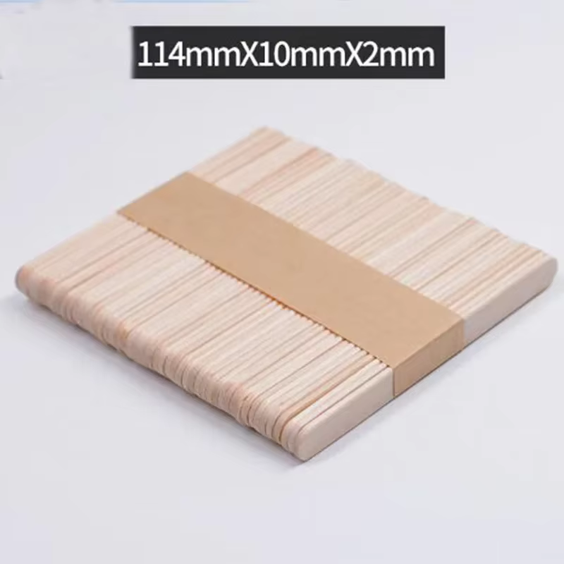 Abaisse-langue jetable en bois, 50/100 pièces, bâton d'épilation du corps, spatules en bois, cire co
