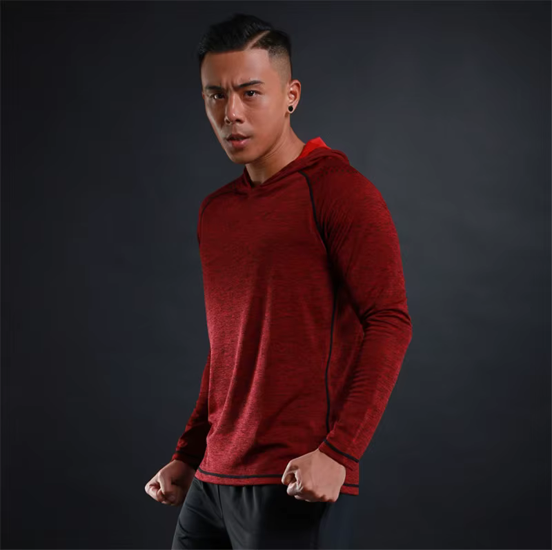 T-Shirt à Capuche en Coton Respirant et à Manches sulfpour Homme, Vêtement de dehors, Musculation, F