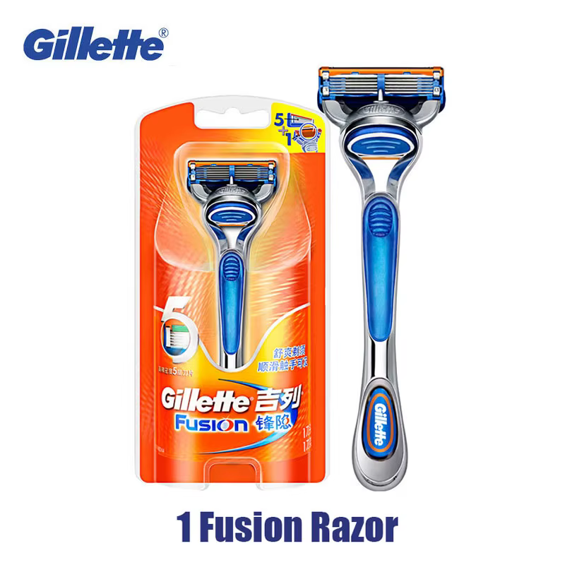 Gillette Fusion rasoir pour hommes visage cheveux barbe Machine à raser manuel sécurité rasoir tête 