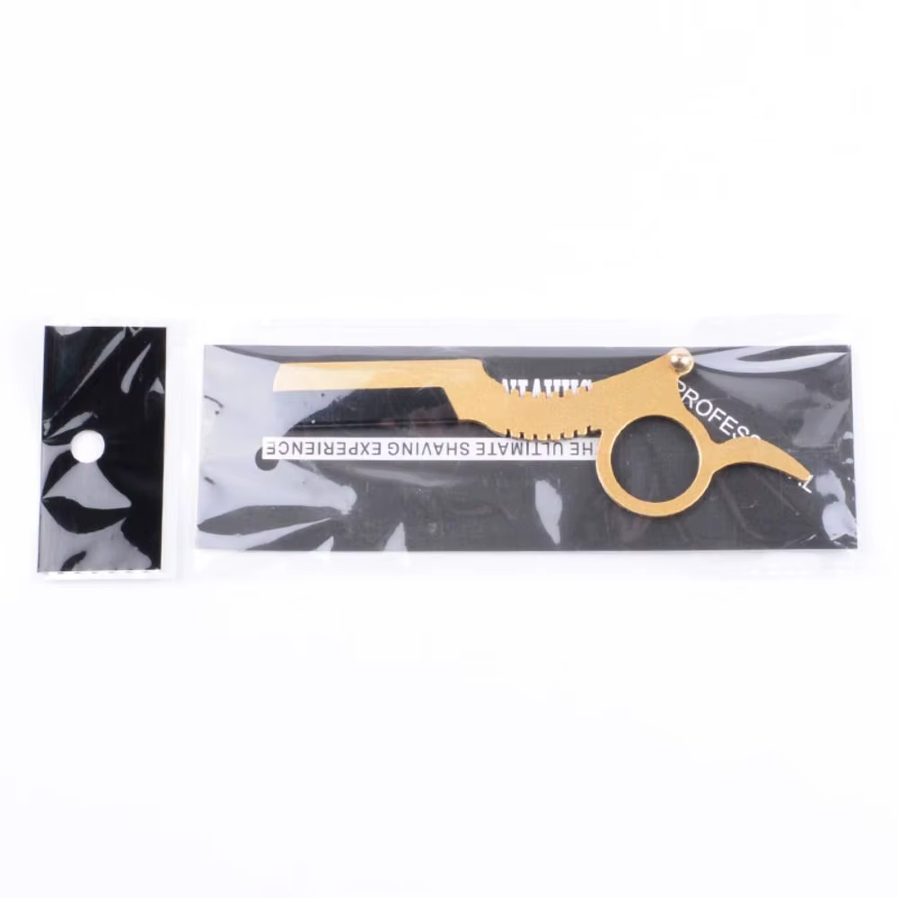 Rasoir manuel en acier inoxydable durable sans lame, outil de rasage sûr pour les poils des sourcils
