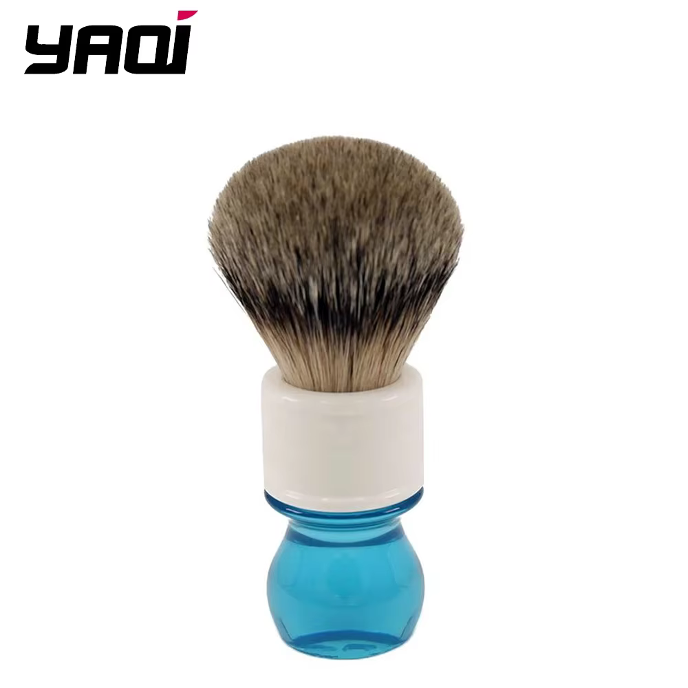2026 Brosse à raser Yaqi 24mm Aqua Highmountain Silvertip en poils de blaireau pour homme, objet de 