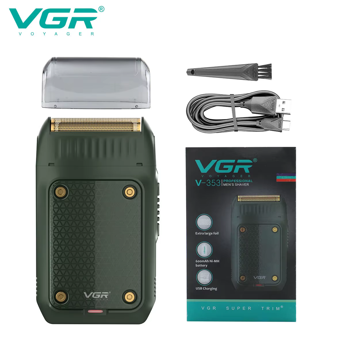 VGR 353 rasoir électrique Rechargeable Pro à lame unique pour hommes rasoir Portable