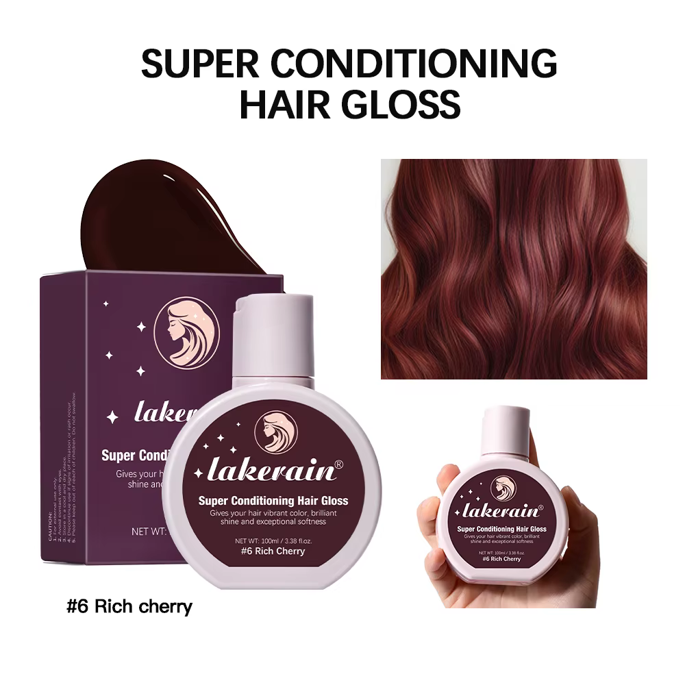 Gloss capillaire super revitalisant hydratant semi-permanent, couleur longue durée, soin nourrissant