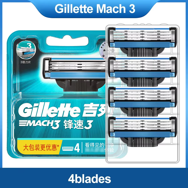 Gillette Mach 3 recharges de tête de rasoir cartouches avec bandes lubrifiées 3 couches lames de ras