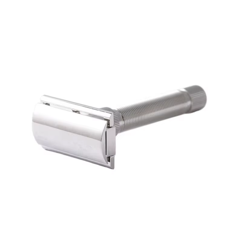YAQI 2026 Rasoir de sécurité Razzo Rocket pour hommes, manche en aluminium couleur chrome, outil de