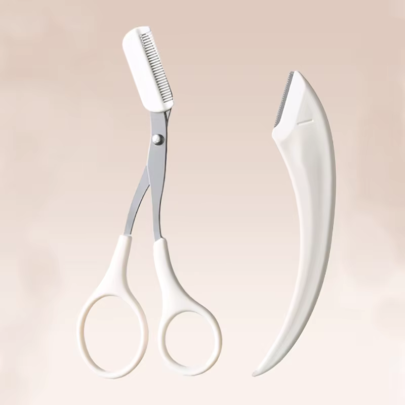 Ciseaux de précision pour sourcils, tondeuse et épileur facial, outil de profilage des sourcils, ras