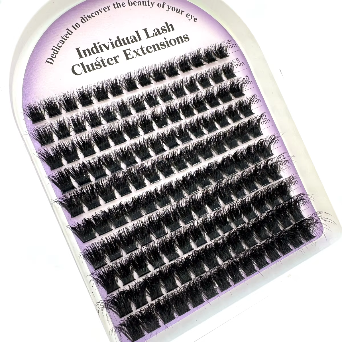 10 rangées 5D grappes de cils épais moelleux 60-160D D/DD Curl cils individuels vaporeux 8-16mm méla
