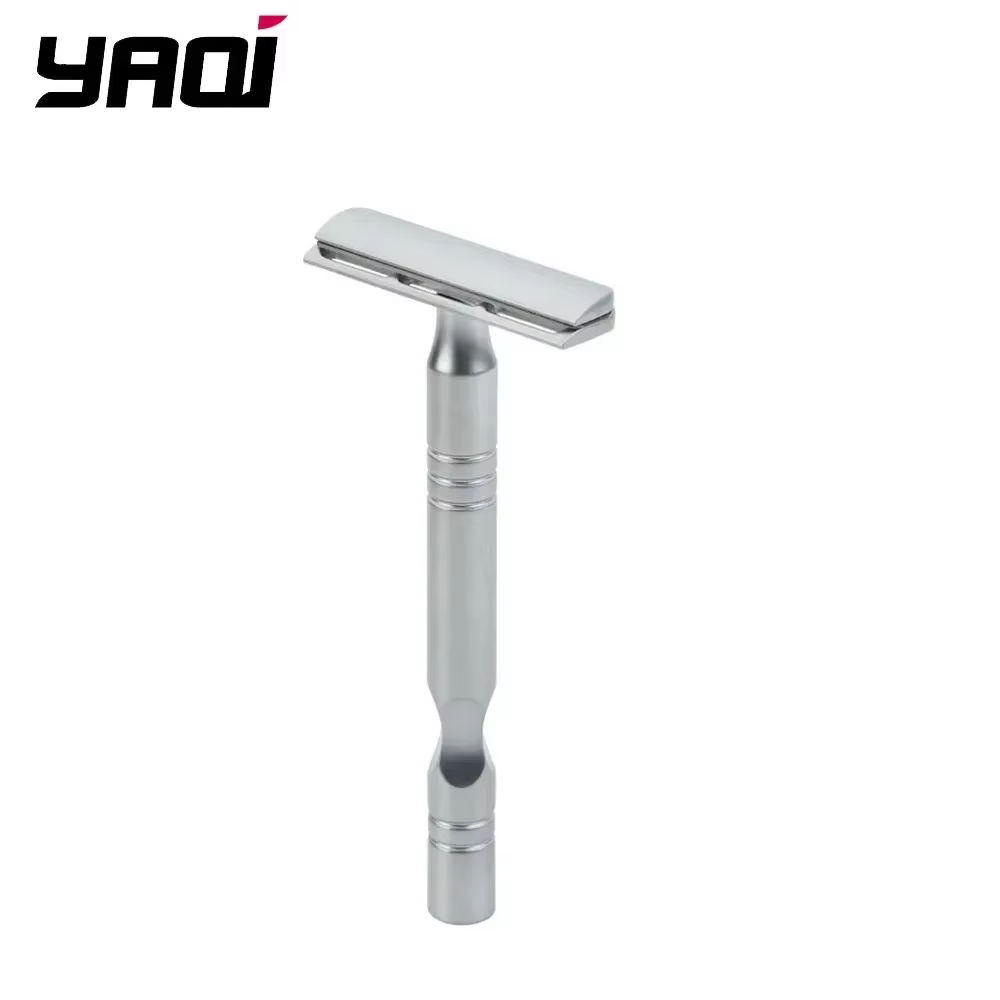 Rasoir YAQI couleur Chrome mat lame AC Excalibur à un seul tranchant hommes rasage sécurité rasoir à