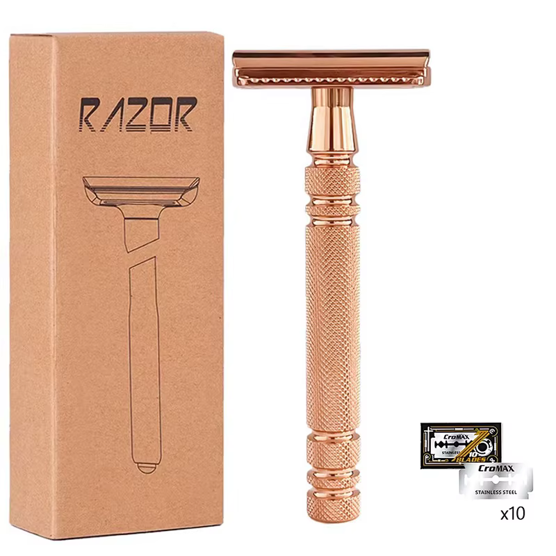 Rasoir de sécurité réutilisable et écologique à Double bord, rasage parfait pour hommes et femmes, é