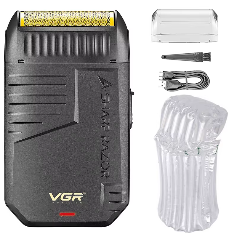 Original VGR rasoir professionnel rasoir électrique pour hommes Portable tondeuse à barbe rasoir Rec
