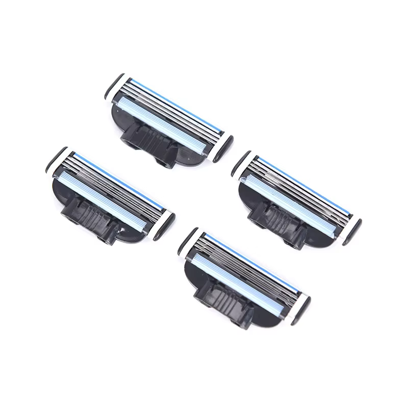 4 pièces Mach 3 cartouches lames de rasoir manuelles rasage lames de rasoir manuelles à trois couche