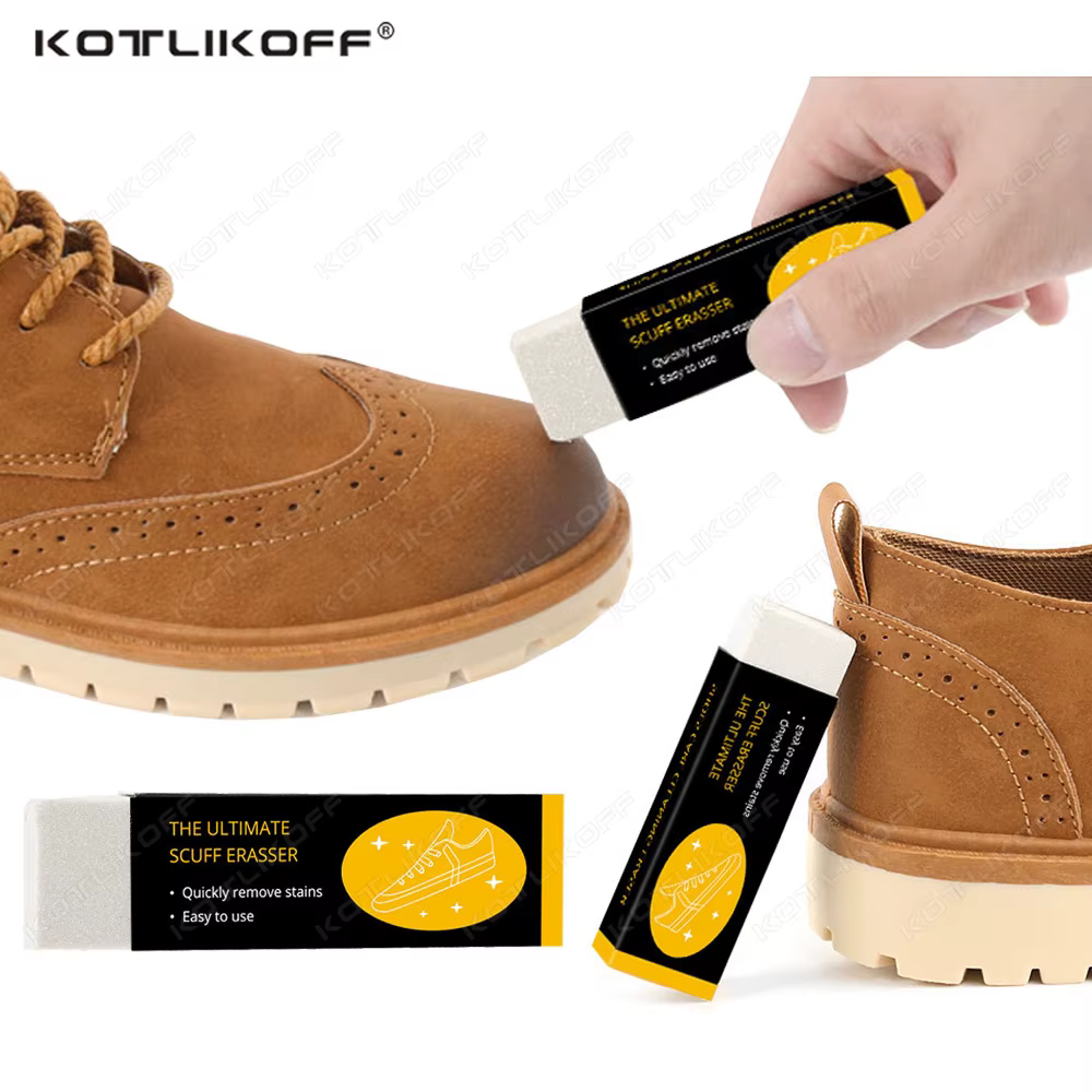 Gomme de nettoyage en daim, peau de mouton, cuir mat et tissu en cuir, Kit de soins pour chaussures,