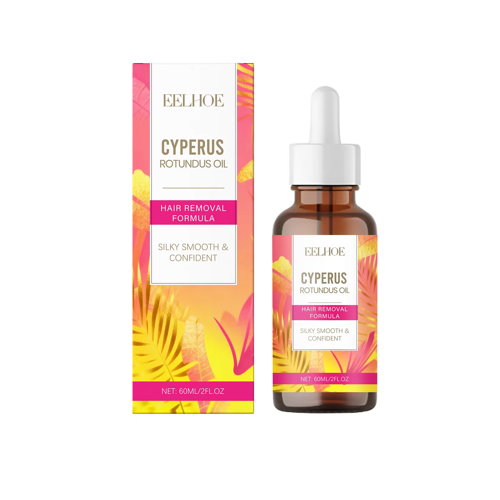 Huile de Cyperus Rotundus EELHOE pour l'épilation Après-soin Peau douce et lisse Réparation de la ba
