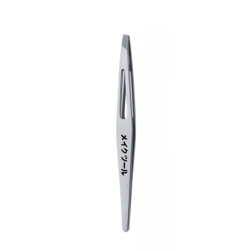 Pince à épiler en acier inoxydable de haute qualité, rouge, pour l'épilation des sourcils, à pointe 