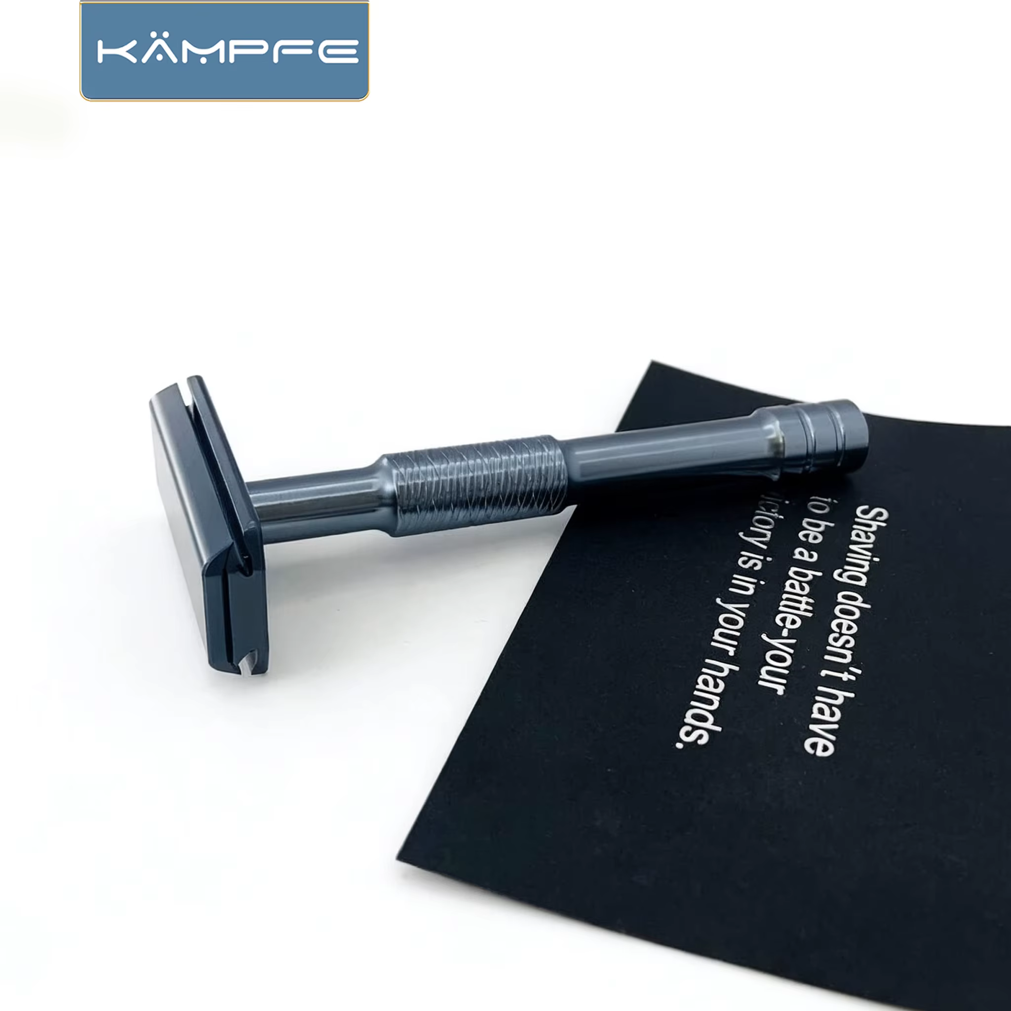 Kampfe – rasoir Vintage à Double tranchant pour hommes, en aluminium antidérapant, pour toilettage h