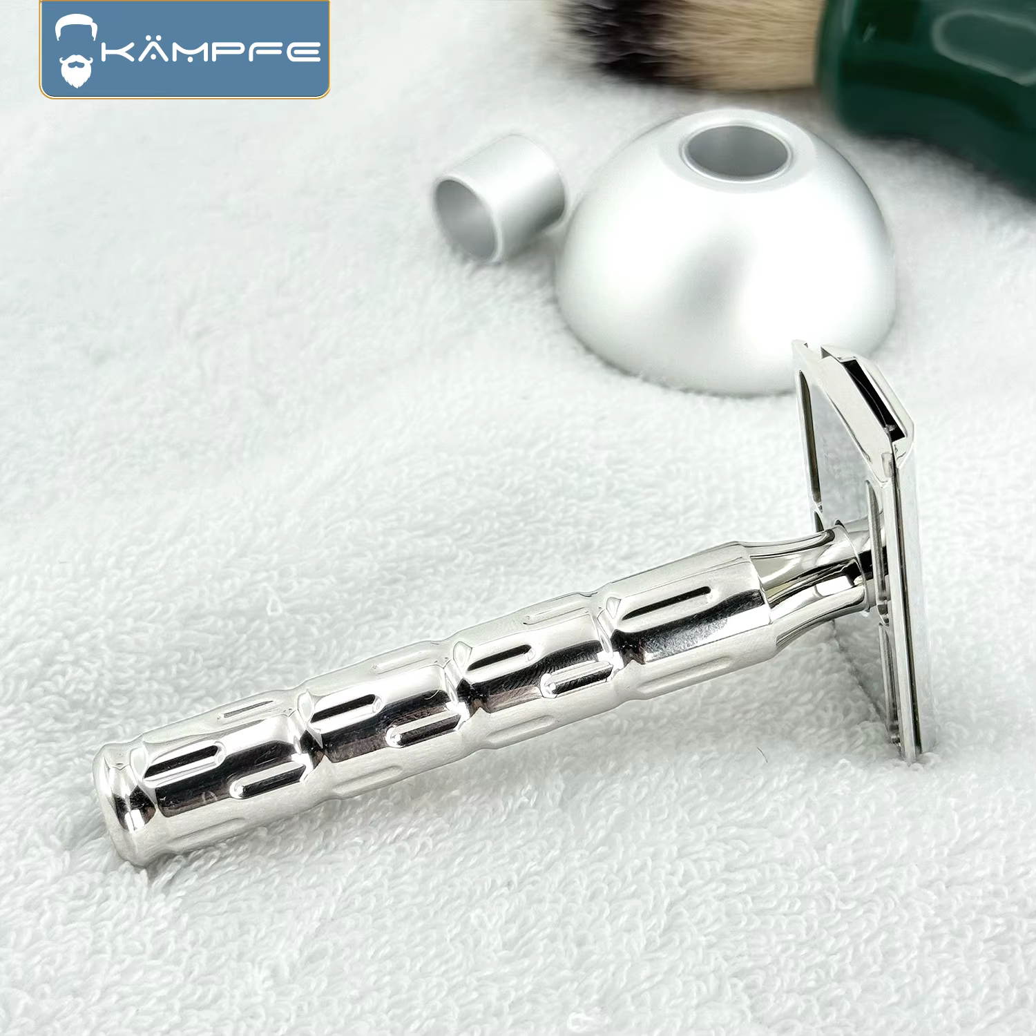 Rasoir de sécurité manuel KAMPFE en acier inoxydable 316L pour homme, cadeau pour petit ami ou père,