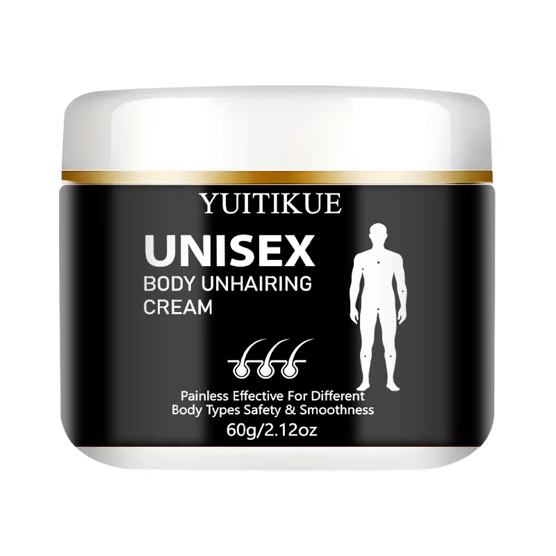 Crème dépilatoire unisexe YUITIKUE, formule douce, épilation rapide et efficace pour hommes et femme