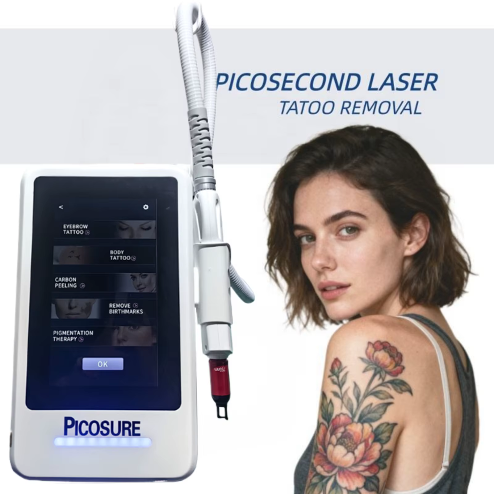 Nouvelle Machine Laser Picoseconde Portable Haut de Gamme 2025 pour l'Élimination des Tatouages, Pic