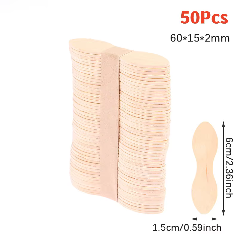 Ensemble de spatules en bois pour épilation du corps, bâtonnets de poulet pour avertir l'épilation à
