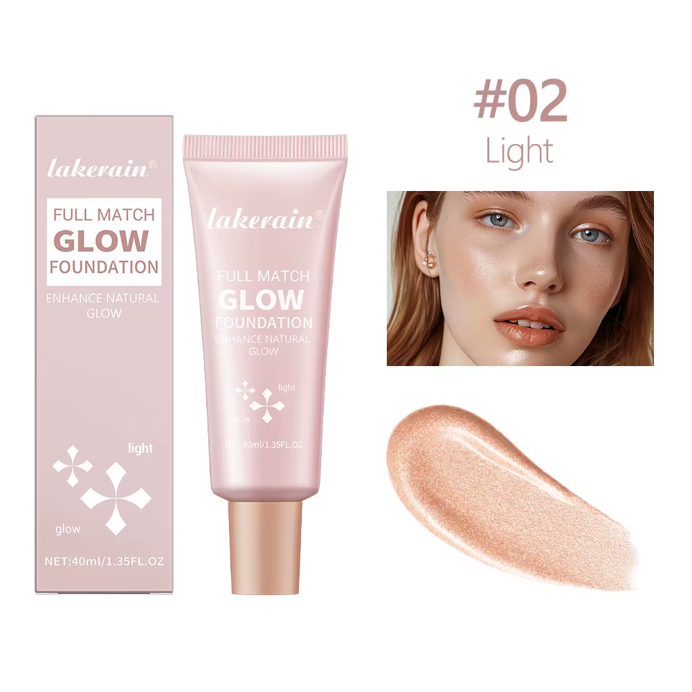 Illuminateur de fond de teint brillant, rehausseur de lueur naturel, hydratant, base légère, illumin