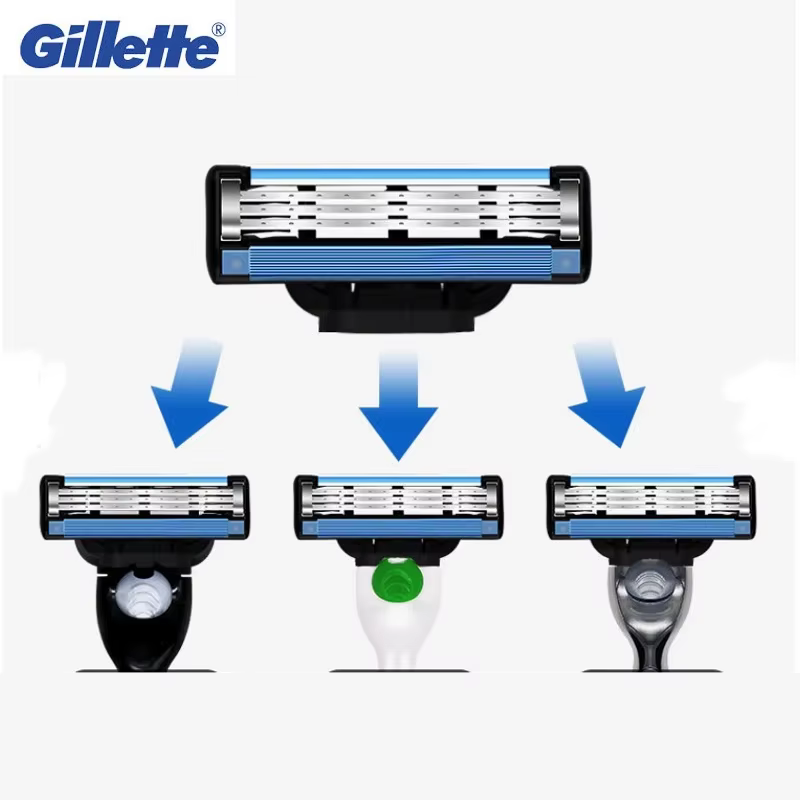 Gillette Mach 3 recharges de tête de rasoir cartouches avec bandes lubrifiées 3 couches lames de ras