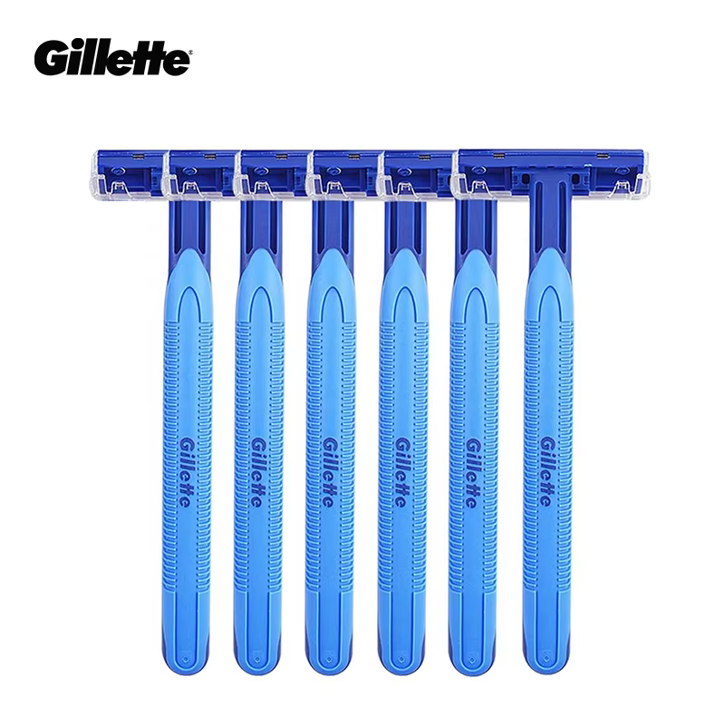 Gillette lames de rasoir jetables à 2 couches avec bande lubrifiante 6 pièces/paquet