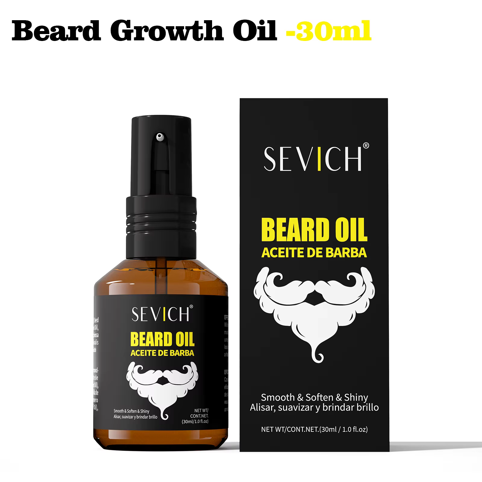 Kit de croissance de barbe naturelle pour hommes, huile de soin épaississante, crème hydratante pour