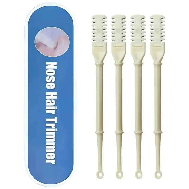 Tondeuse manuelle double tête pour poils du nez, indolore, portable, pour l'épilation des narines, d