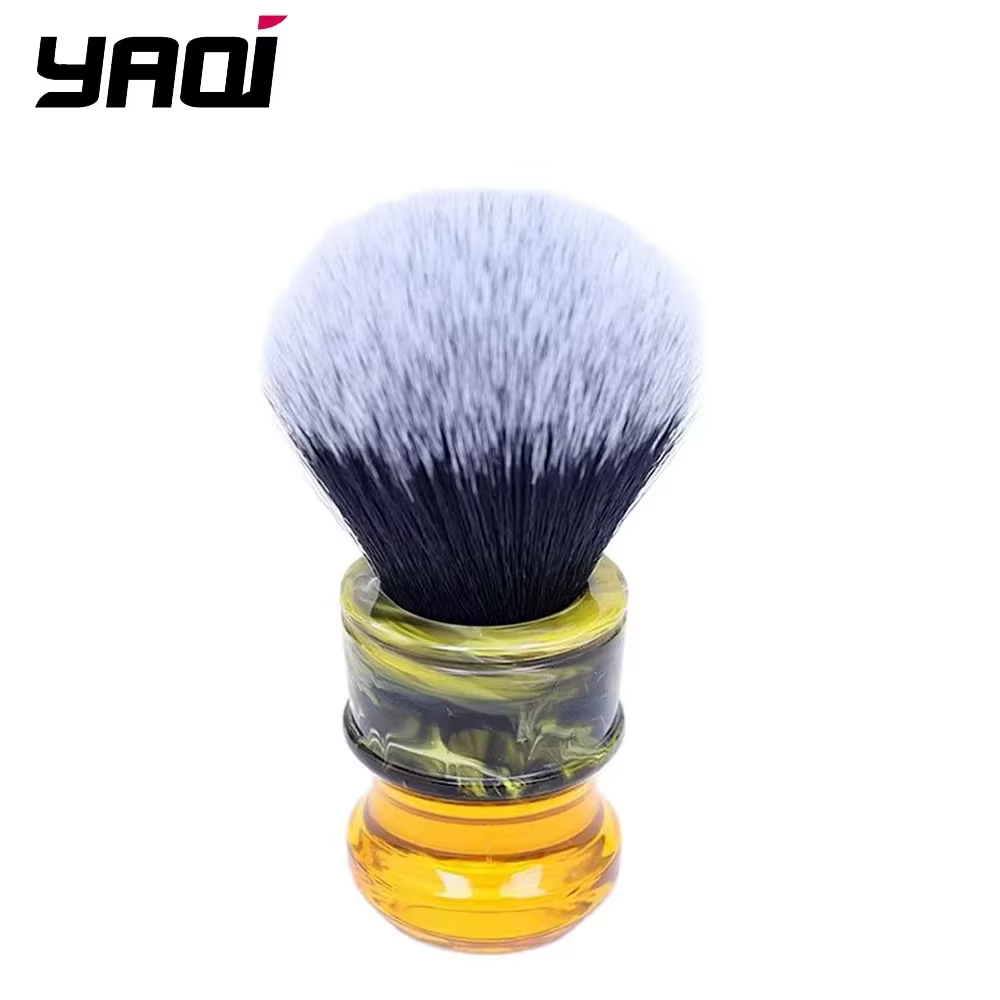 2026 Brosse à raser Yaqi Sagrada Familia Black/White Tuxedo 24MM pour hommes, manche en résine, fibr