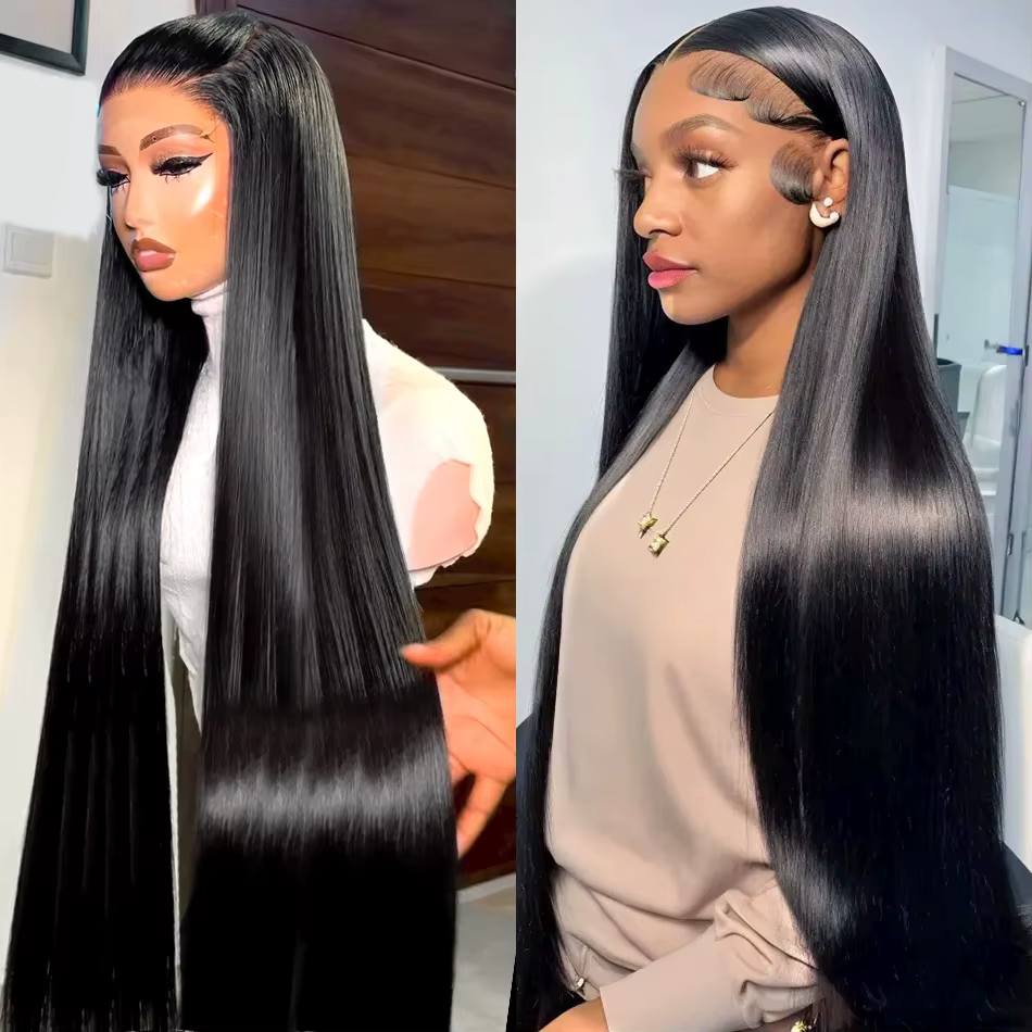 Sophia-Perruque Lace Front Wig sans colle naturelle, cheveux lisses, 13x6, 13x4, HD, 5x5, 6 tage, pr