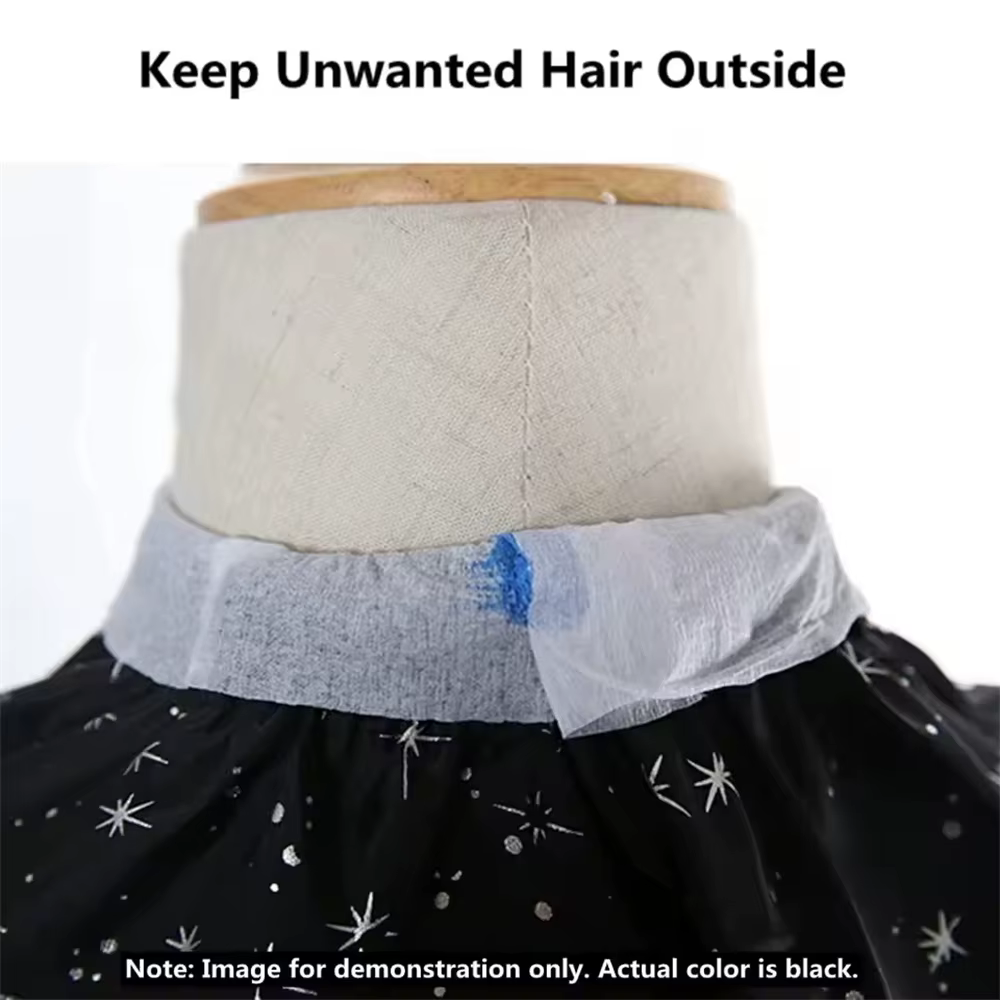 Professionnel cou papier noir Salon barbier coiffeur rouleau coupe pansement coiffure collier access
