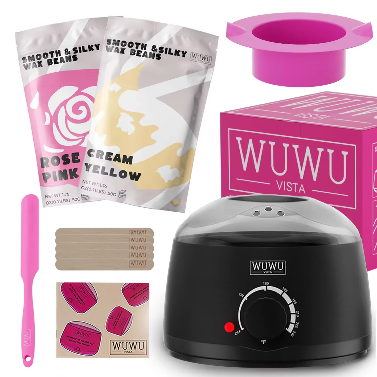 WUWUVISTA-Kit d'épilation à la cire pour le visage, kit de mise en garde pour l'épilation, prévient 
