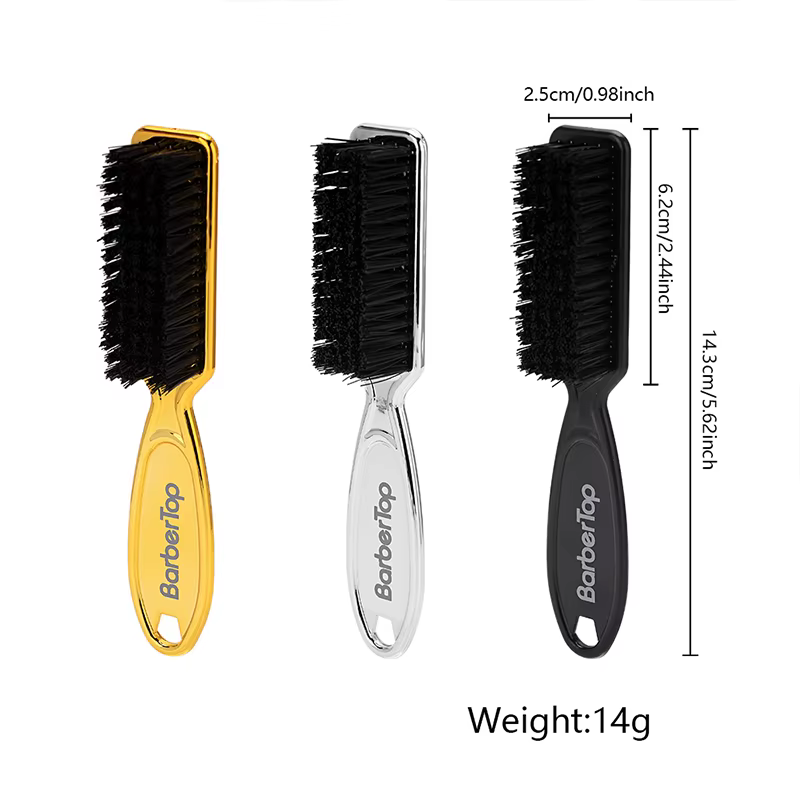 Brosse de nettoyage de cheveux douce, manche en plastique, plumeau de cou rétro pour Salon de coiffu