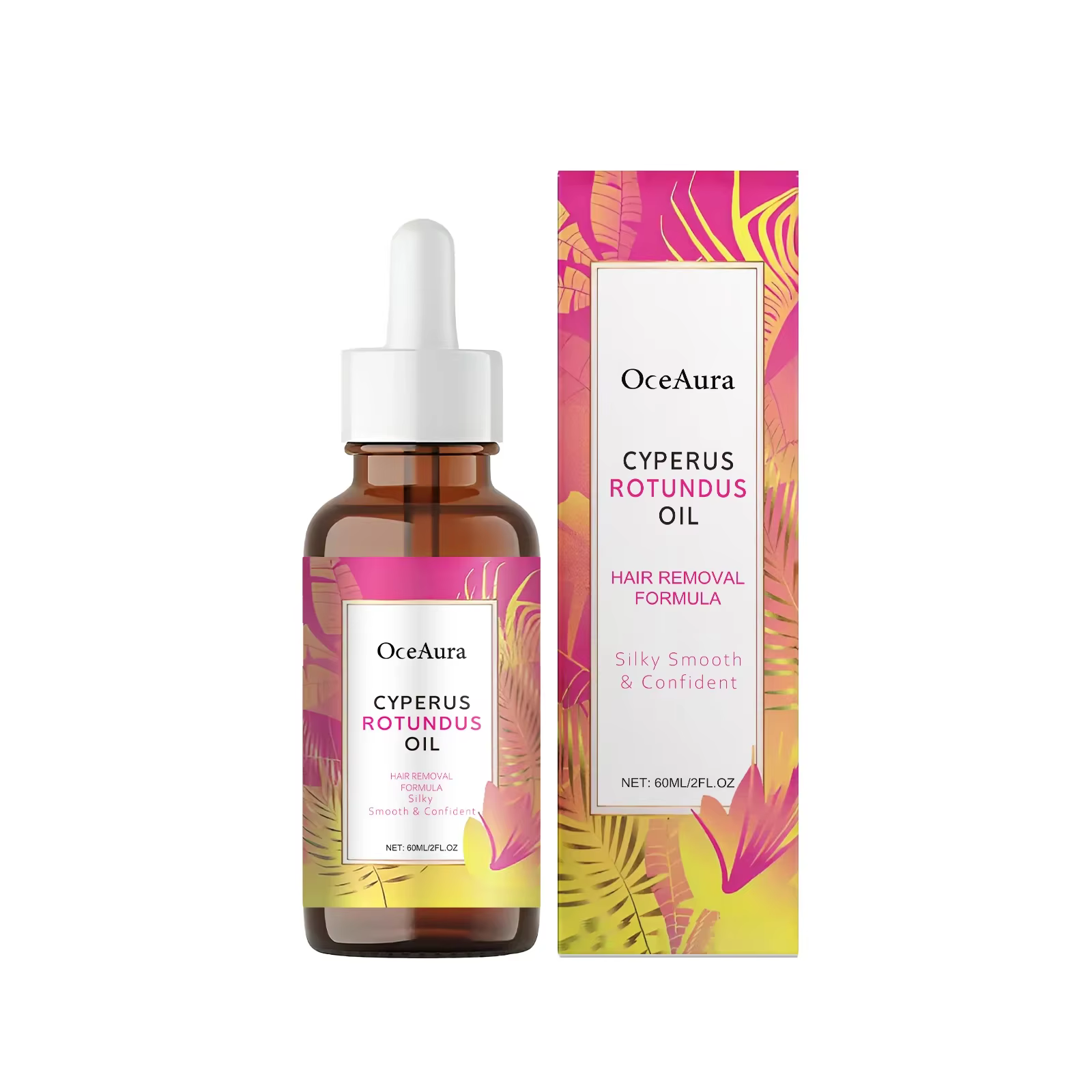 Huile de Cyperus Rotundus OceAura pour l'épilation, soin de la peau douce et lisse, hydratation prof