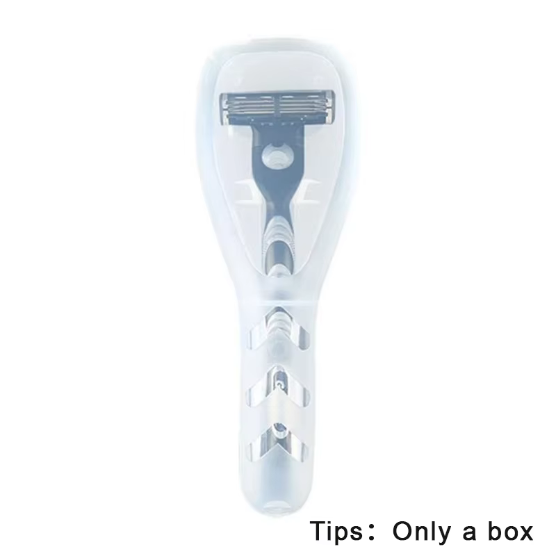 Boîte de rangement pour rasoir Portable pour hommes, 1 pièce, support en plastique Transparent, étui